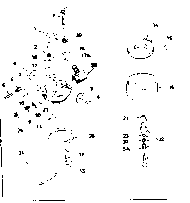 Carburetor Diagram and Parts List for 143355012  Craftsman Engine