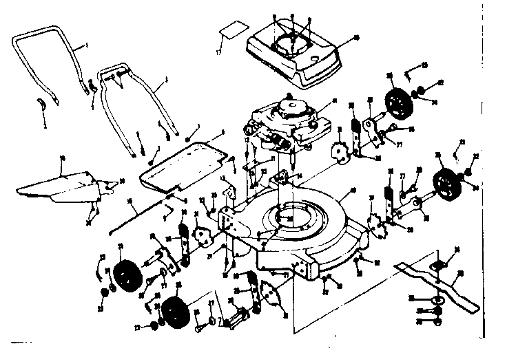 Unit Parts Diagram and Parts List for 13190221  Craftsman Lawn Mower