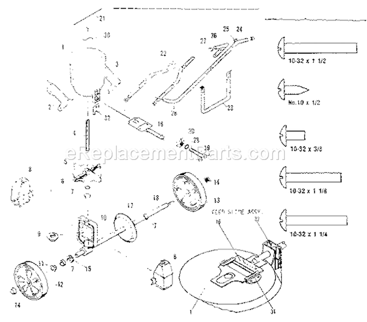 Replacement Parts Diagram and Parts List for 67119261  Craftsman Spreader