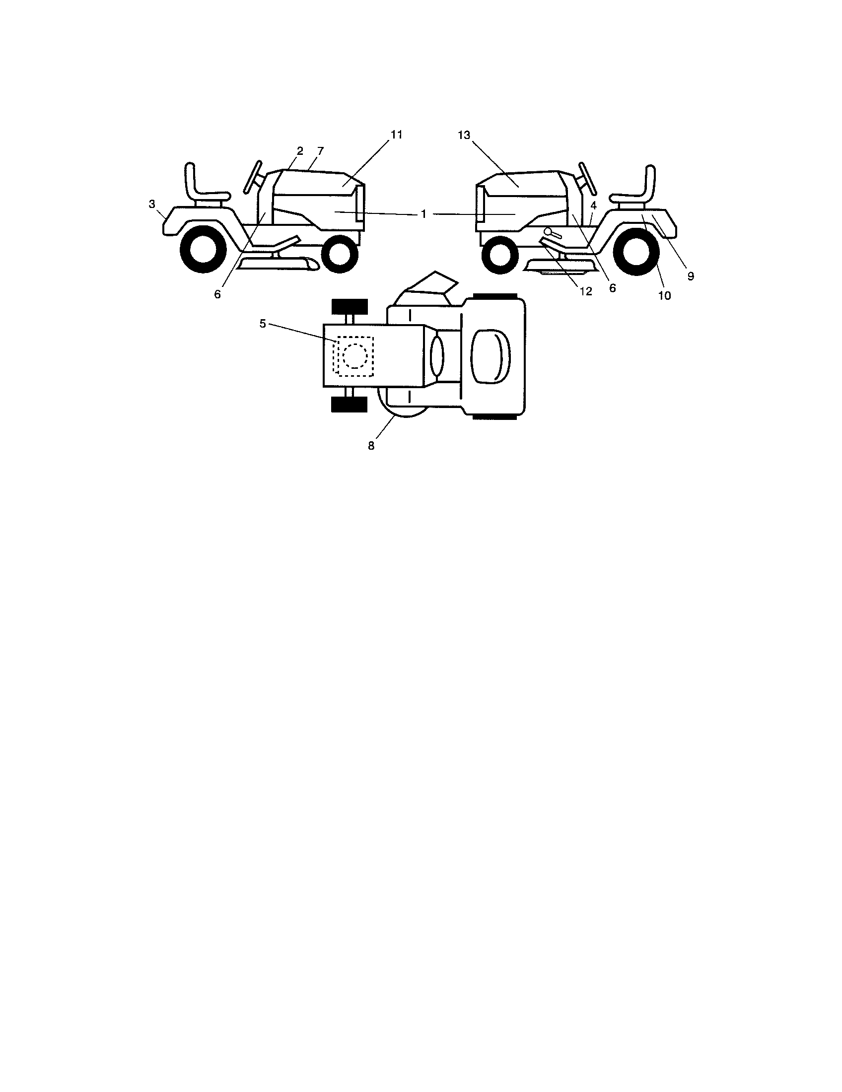 Decals Diagram and Parts List for 917287131  Craftsman Lawn Tractor