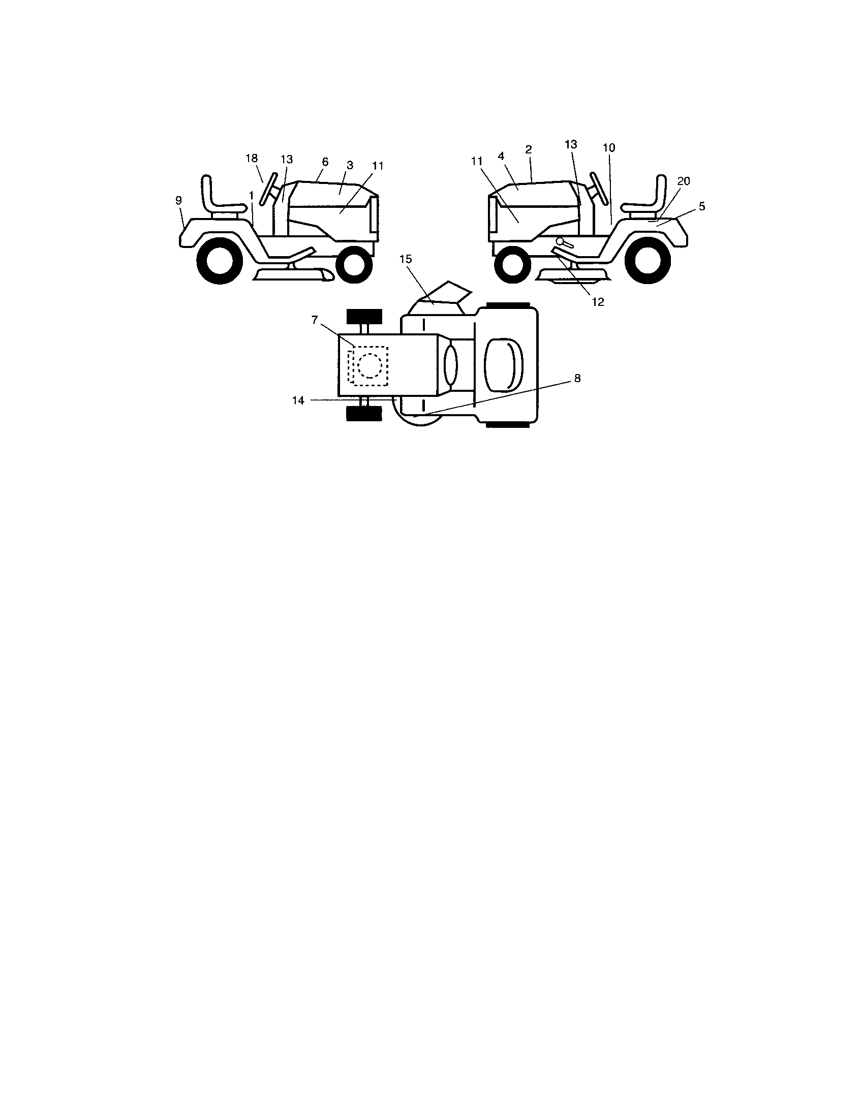 Decals Diagram and Parts List for 917273756  Craftsman Lawn Tractor