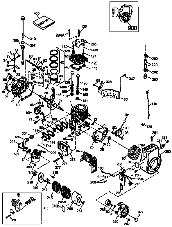 Engine (71,143) 143.979005 Diagram and Parts List for 143979005  Craftsman Engine