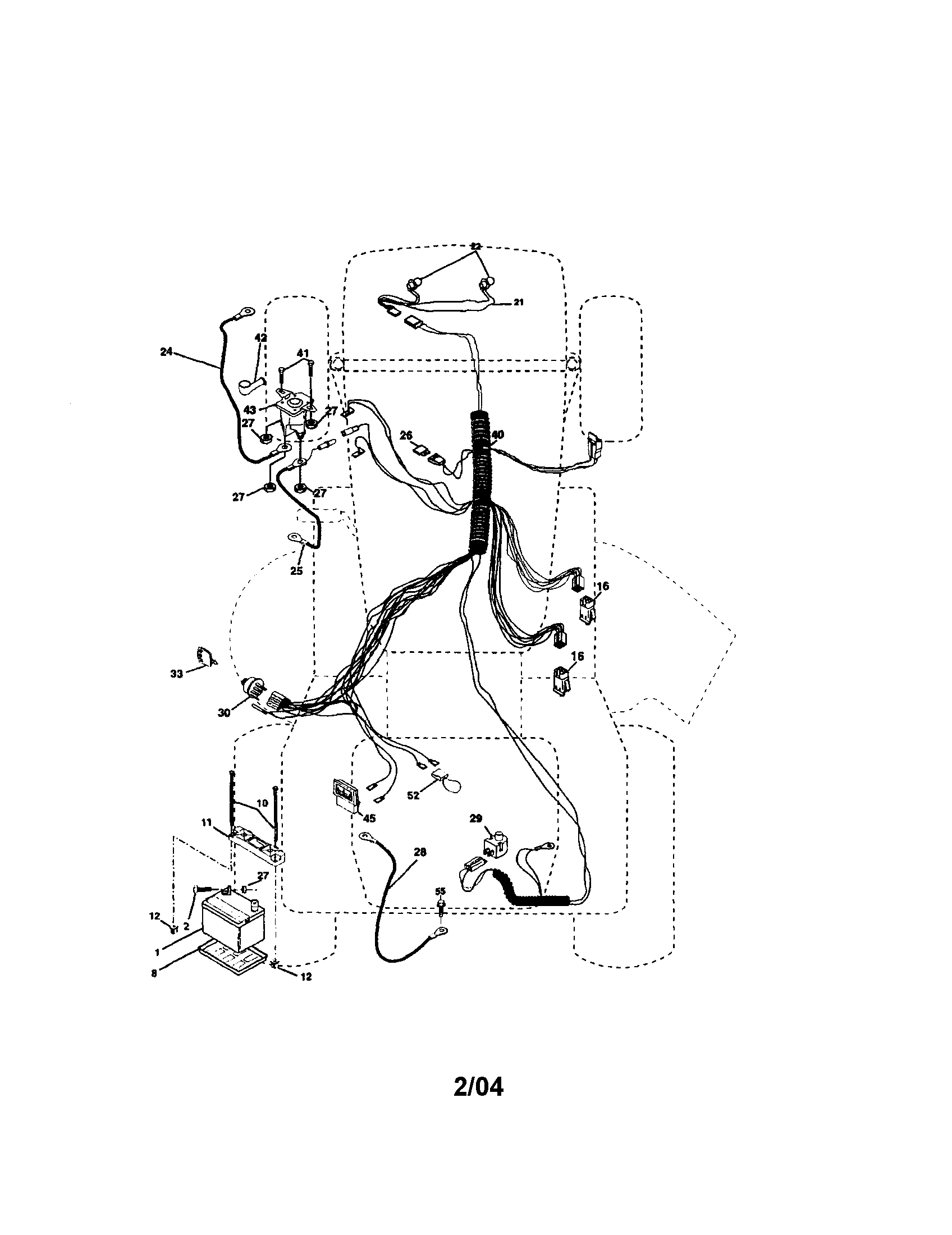 Electrical Diagram and Parts List for 917271860  Craftsman Lawn Tractor