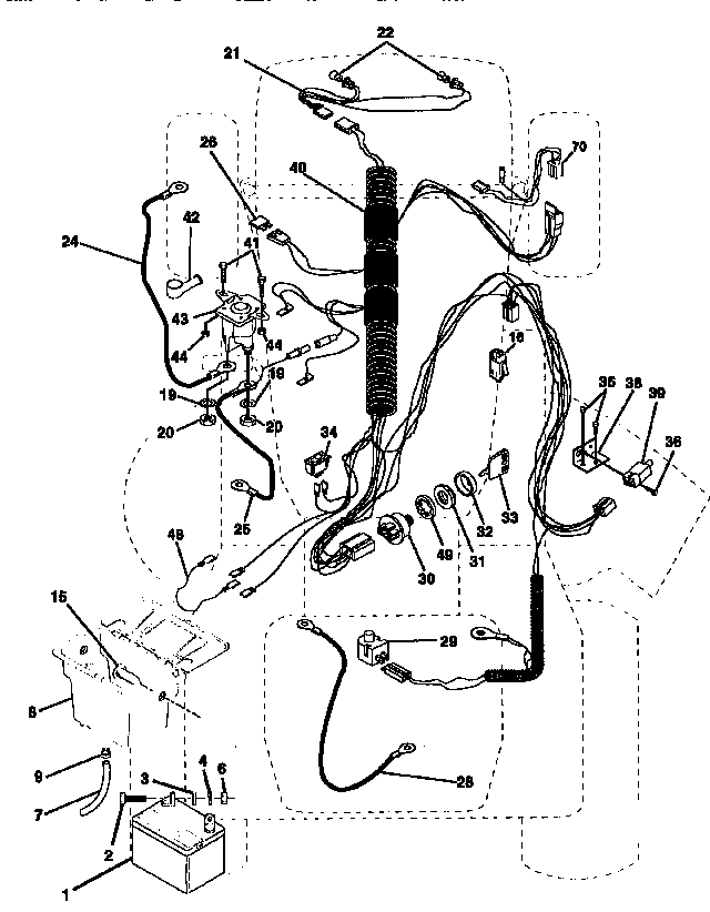 Electrical Diagram and Parts List for 917256451  Craftsman Lawn Tractor