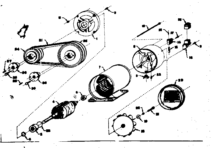 Stator And Pulley Assembly Diagram and Parts List for 58032084  Craftsman Engine
