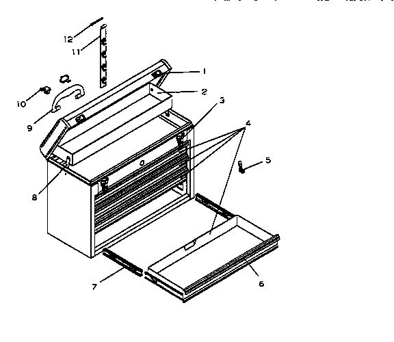 Unit Parts Diagram and Parts List for 706653980  Craftsman Tool Stand & Cart