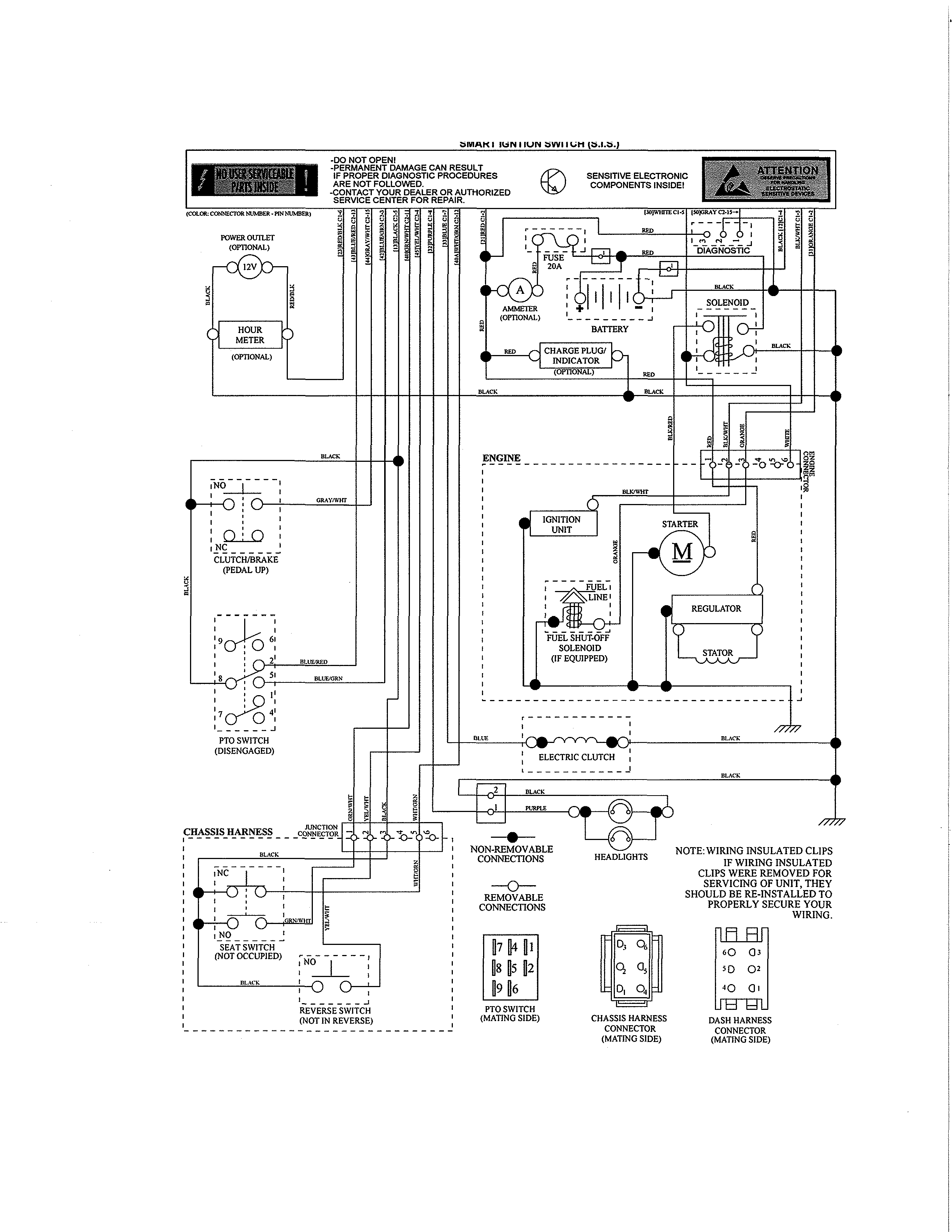 Schematic Diagram Diagram and Parts List for 917204021  Craftsman Lawn Tractor