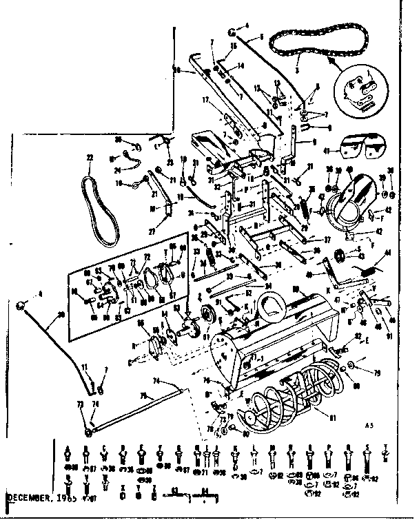 Replacement Parts Diagram and Parts List for 91799320  Craftsman Snow Blower