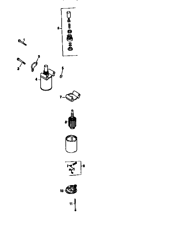 Starting System (71/501) Diagram and Parts List for 501CV20S-65538  Craftsman Engine