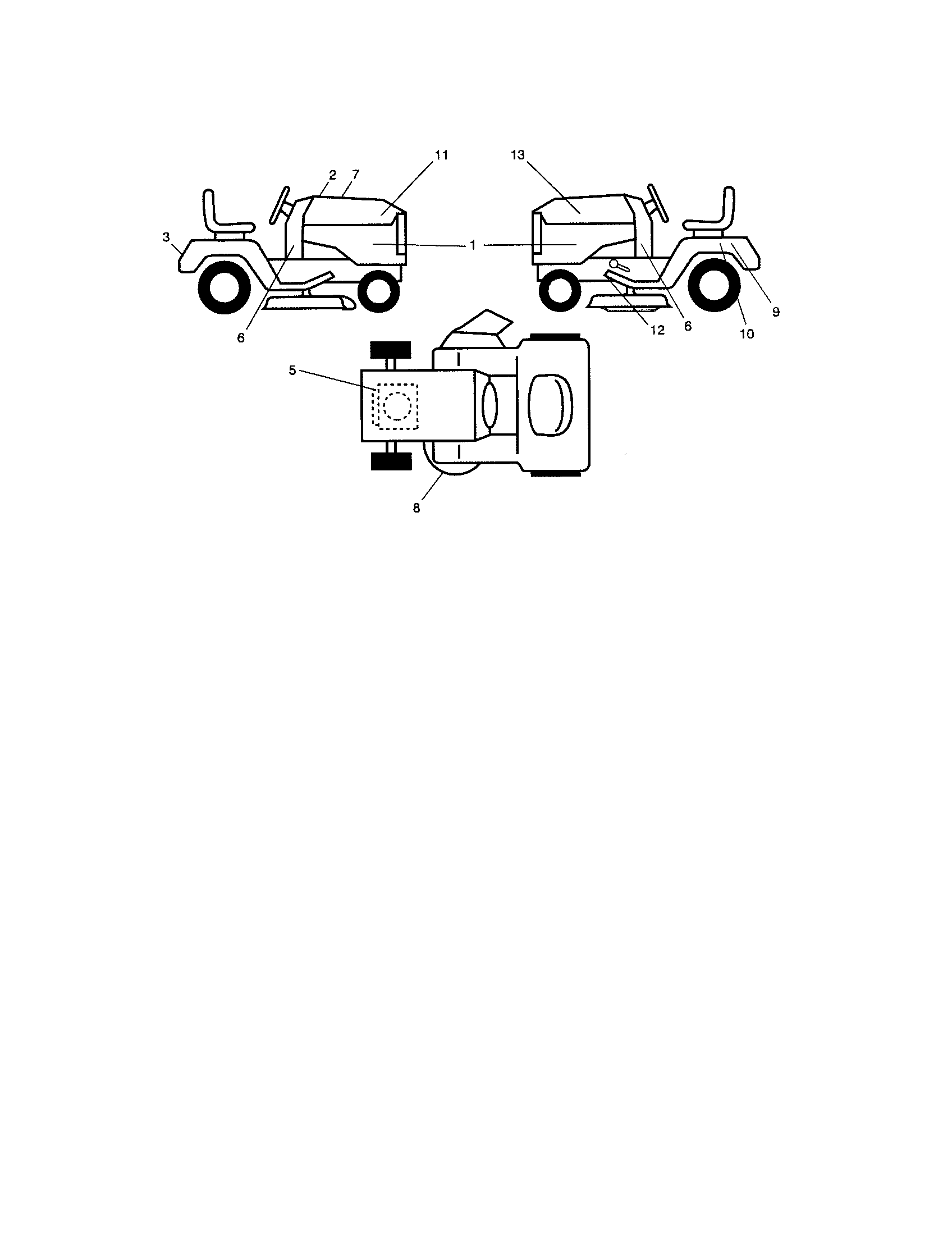Decals Diagram and Parts List for 917287132  Craftsman Lawn Tractor