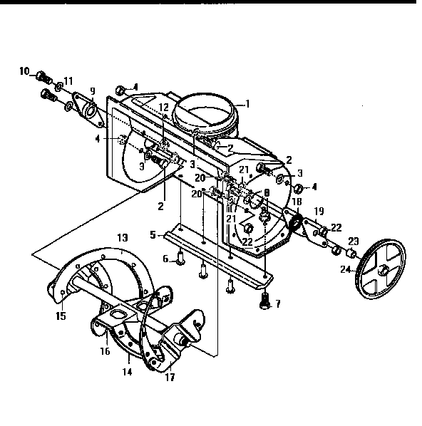 Auger Housing Diagram and Parts List for 536884560  Craftsman Snow Blower