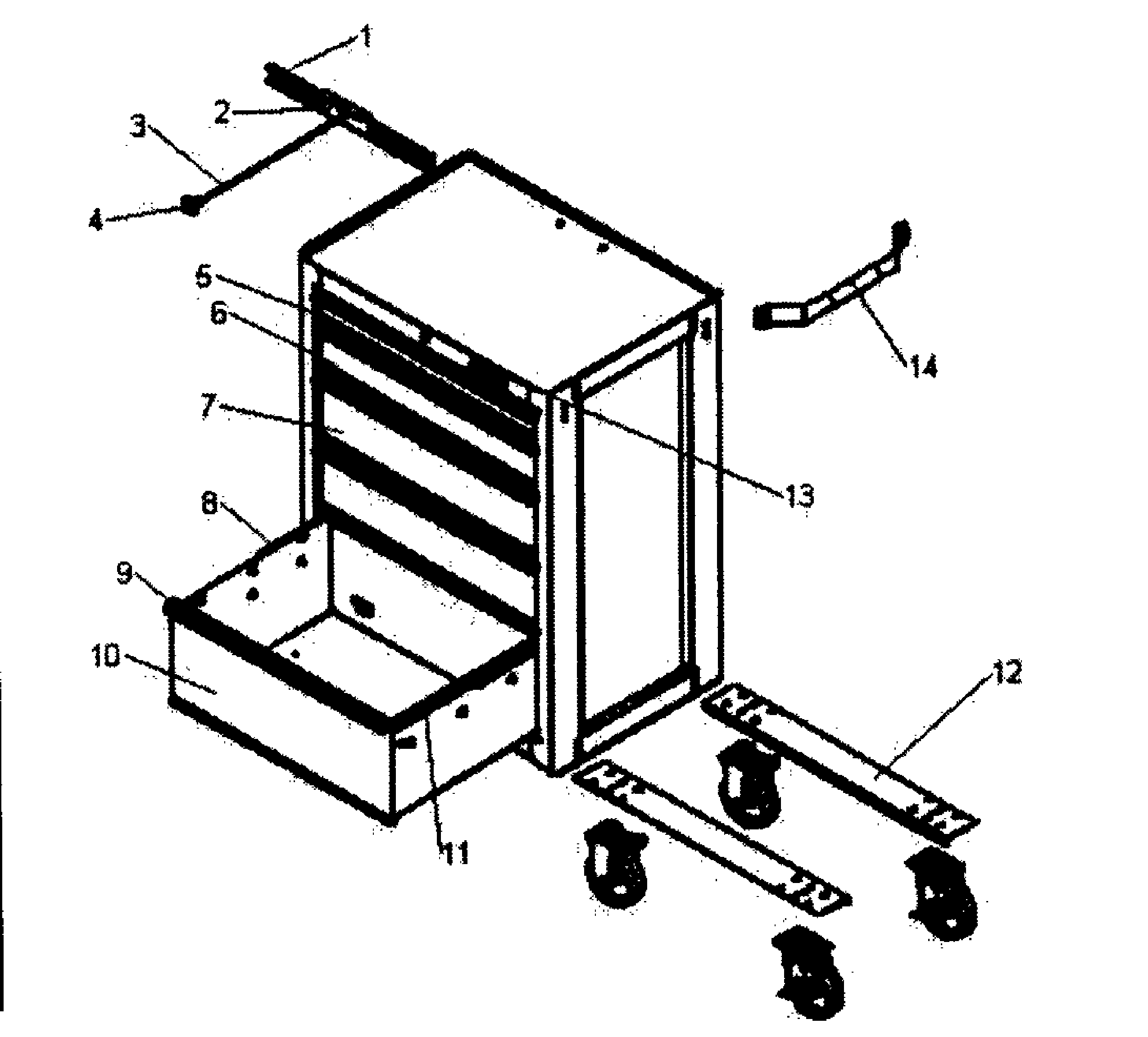 Tool Chest Diagram and Parts List for 706183930  Craftsman Tool Stand & Cart