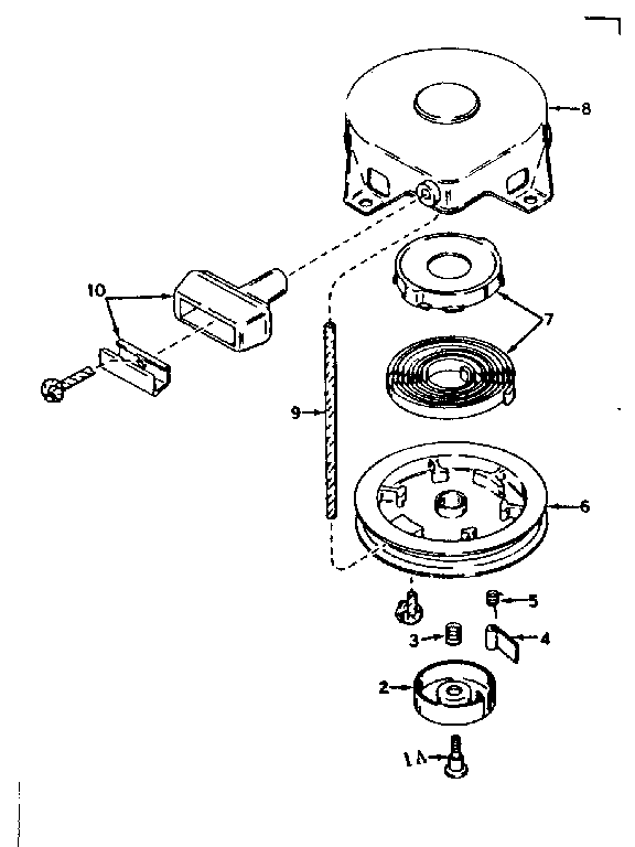 Rewind Starter No. 590420 Diagram and Parts List for 143571062  Craftsman Engine