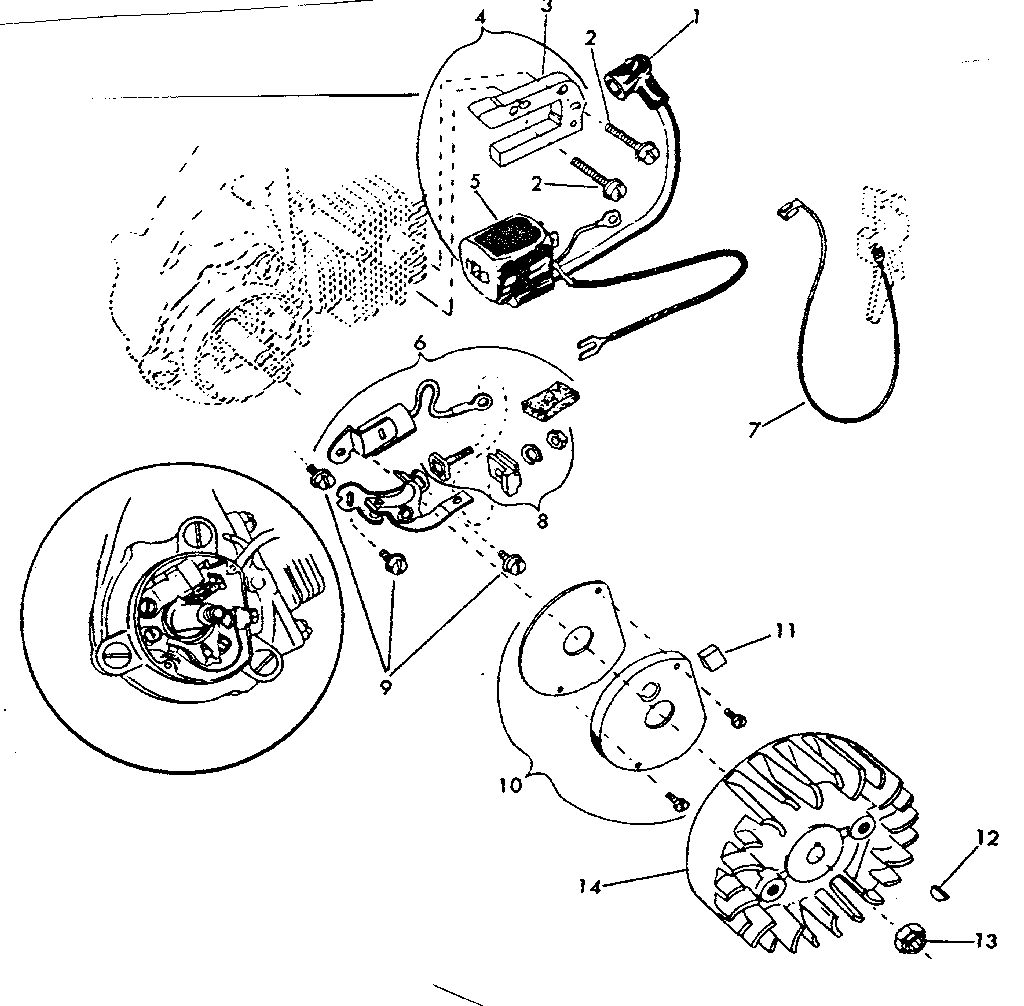 Starter Assembly Diagram and Parts List for 917351491  Craftsman Chainsaw