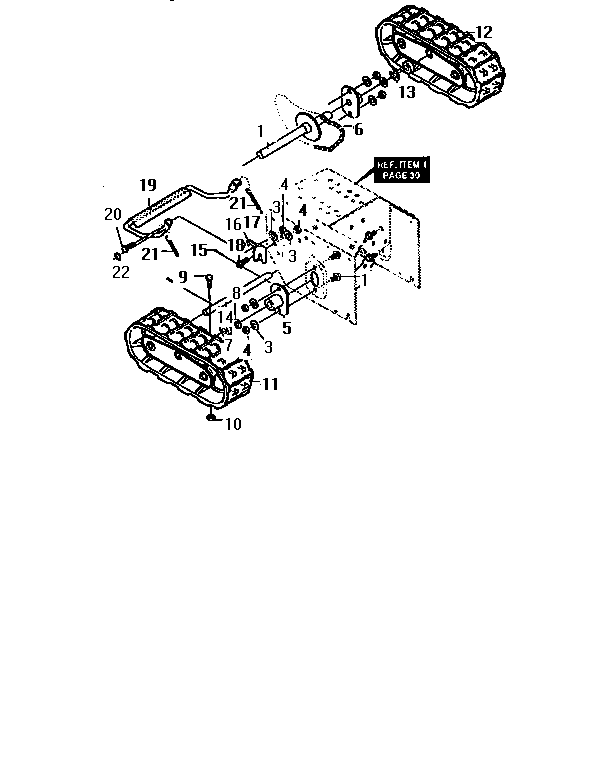 Track Diagram and Parts List for 536886380  Craftsman Snow Blower