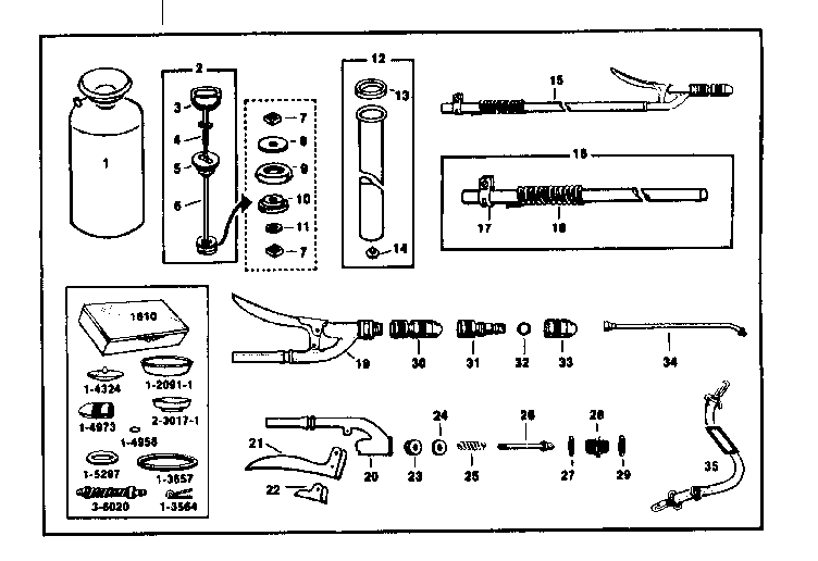 Compressor Air Sprayer Diagram and Parts List for 78615450  Craftsman Sprayer