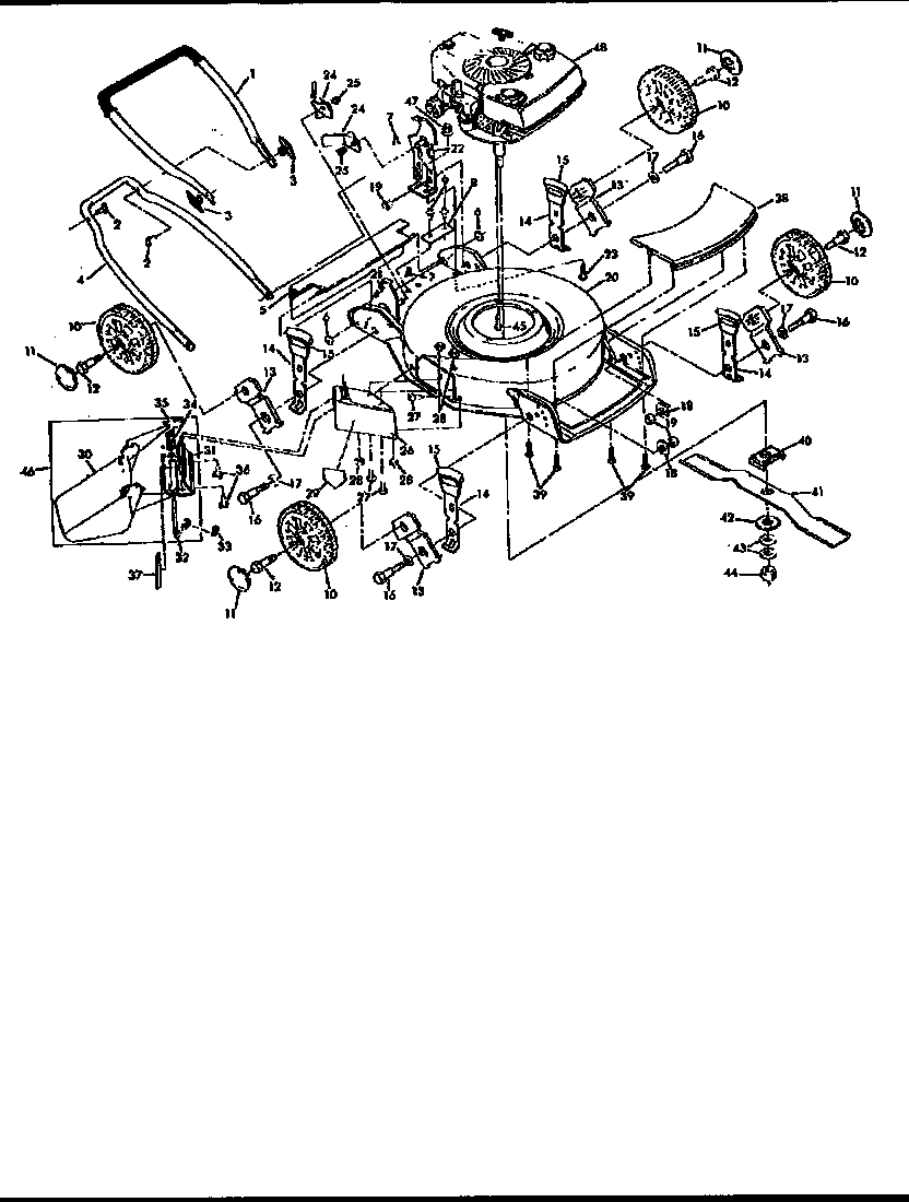 Replacement Parts Diagram and Parts List for 131921410  Craftsman Lawn Mower
