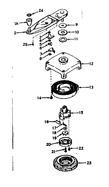 No-pull Starter No. 590361 Diagram and Parts List for 143161242  Craftsman Engine