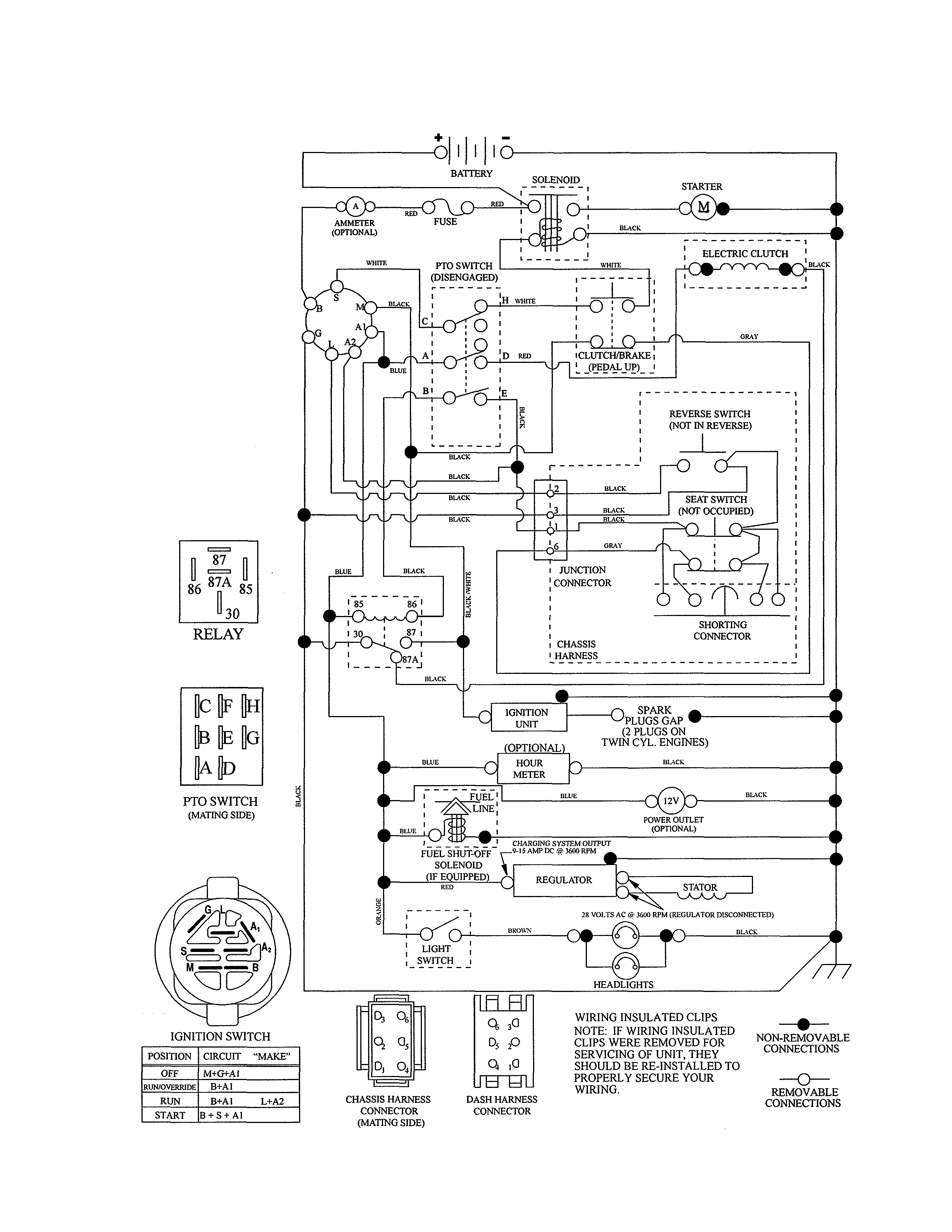 Schematic Diagram Diagram and Parts List for 917990040  Craftsman Lawn Tractor