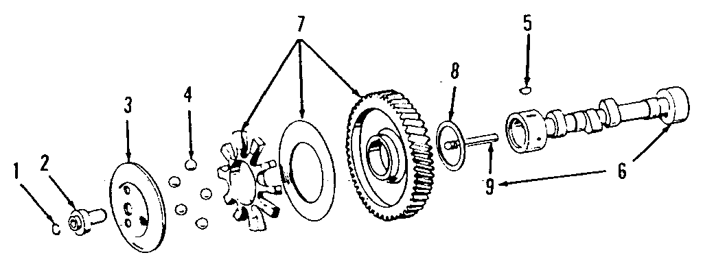 Camshaft Diagram and Parts List for 73911054C  Craftsman Engine