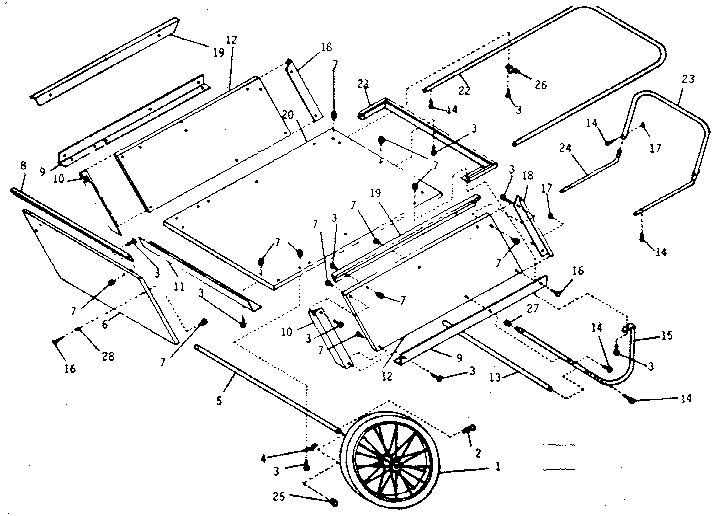 Replacement Parts Diagram and Parts List for 87025  Craftsman Tool Stand & Cart