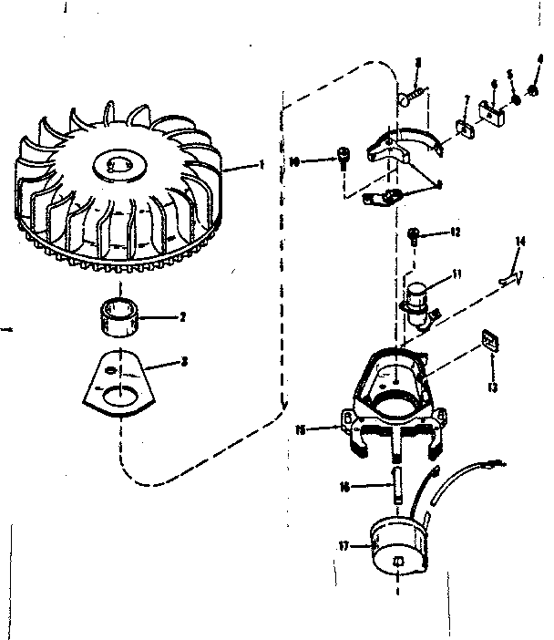 Magneto (wico Fw-2640) Diagram and Parts List for 143102220  Craftsman Engine