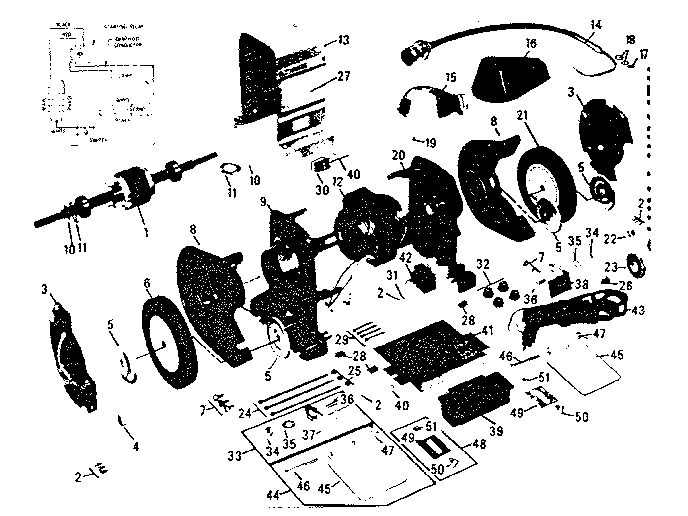 Unit Parts Diagram and Parts List for 39719340  Craftsman Grinder
