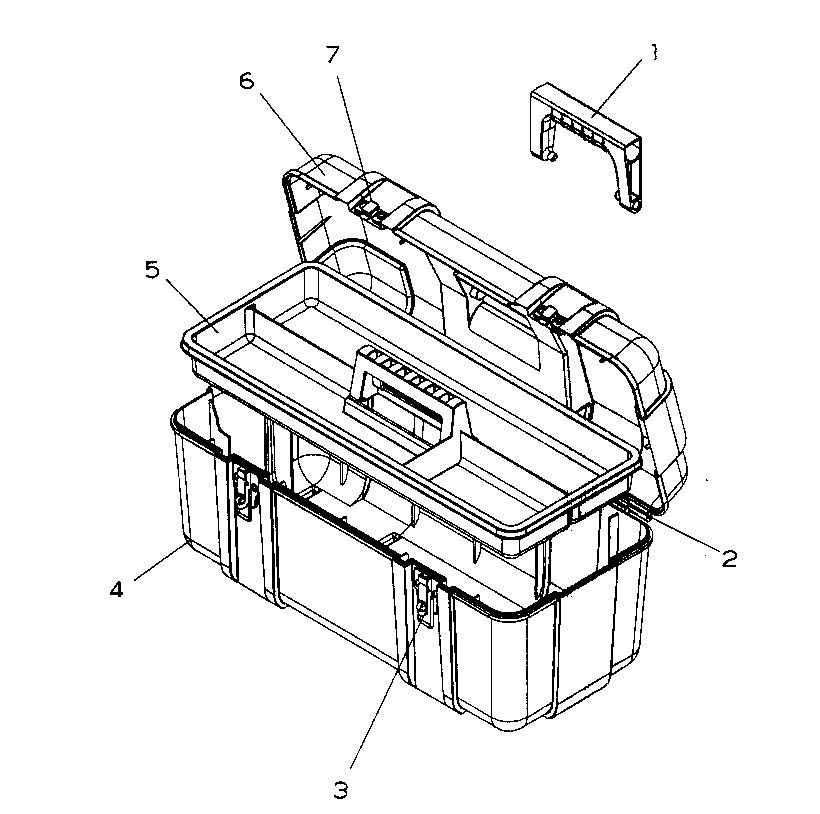 Hand Box Diagram and Parts List for 70659918211-01  Craftsman Tool Stand & Cart