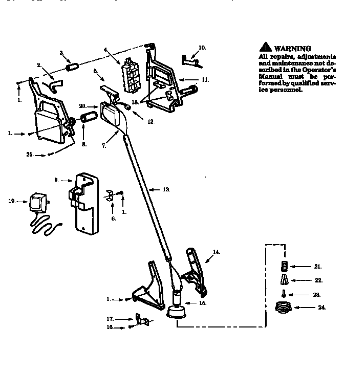 Replacement Parts Diagram and Parts List for 358783521  Craftsman Trimmer