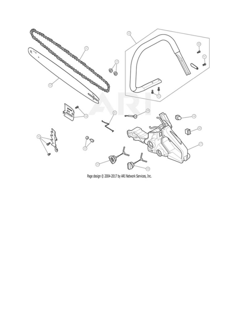 Handle/Bar/Chain Diagram and Parts List for CMXGSAMCX4218  Craftsman Chainsaw