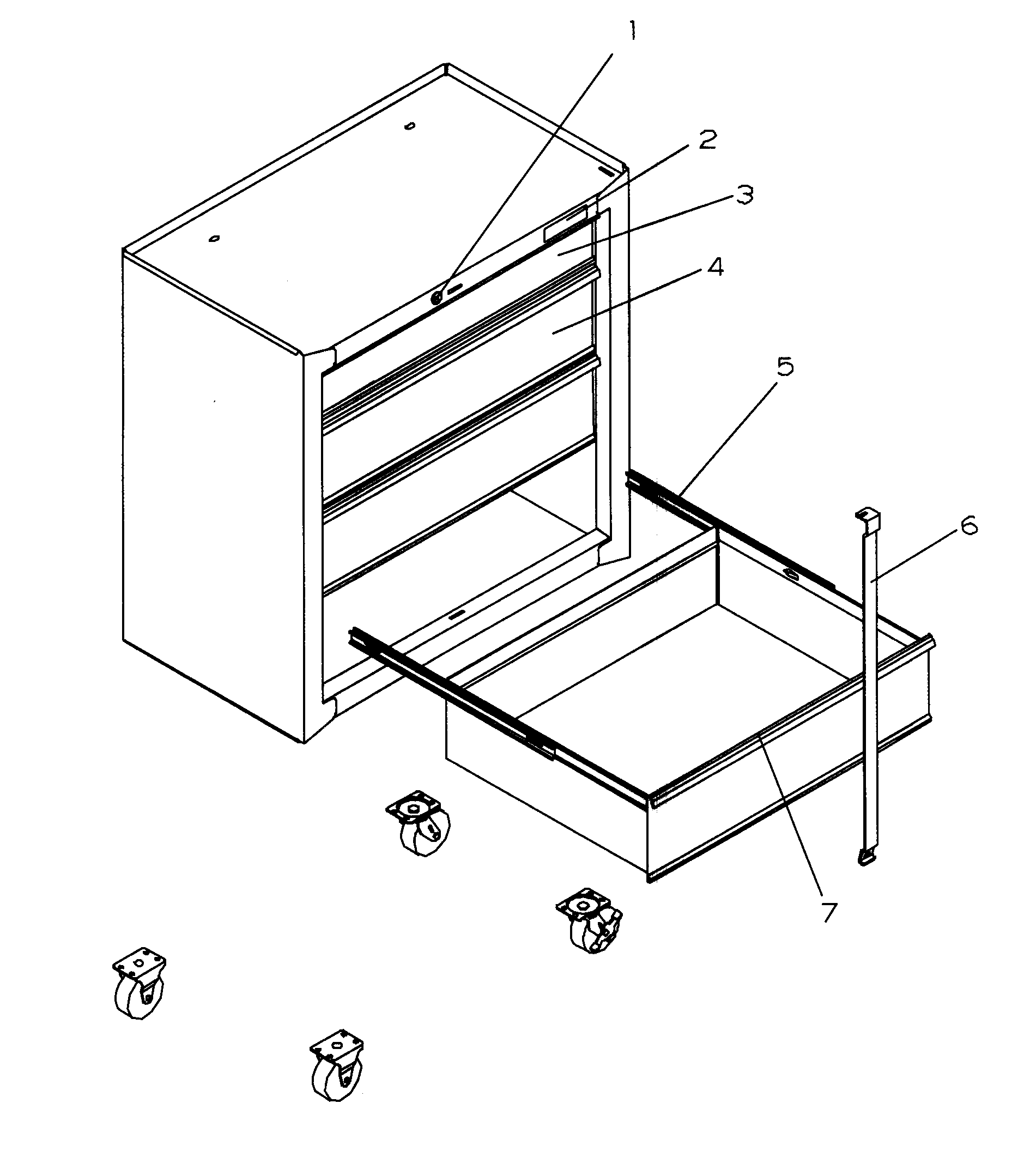 Tool Chest Diagram and Parts List for 706595571  Craftsman Tool Stand & Cart