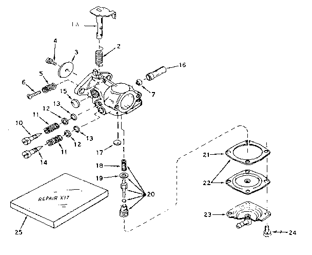 Carburetor No. 631245 Diagram and Parts List for 143574052  Craftsman Engine