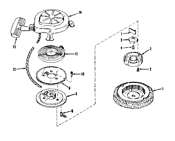 Starter No. 29224 Diagram and Parts List for 14350300  Craftsman Engine