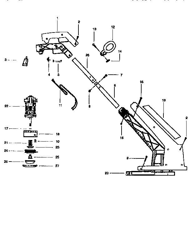 Trimmer Diagram and Parts List for 358799041  Craftsman Trimmer