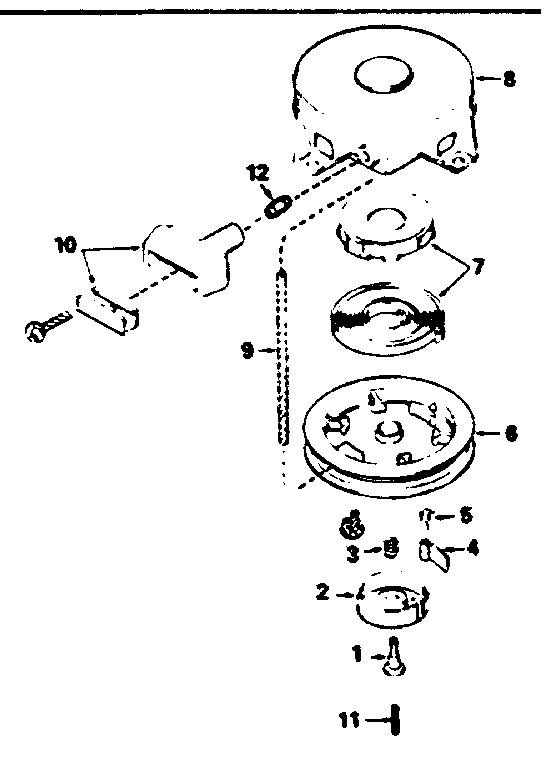 Rewind Starter No. 590420a Diagram and Parts List for 143774122  Craftsman Engine
