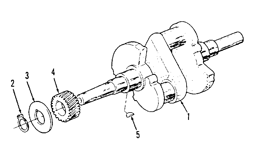 Crankshaft Diagram and Parts List for 73910896B  Craftsman Engine