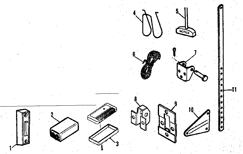Installation Diagram and Parts List for 13953110  Craftsman Garage Door Opener