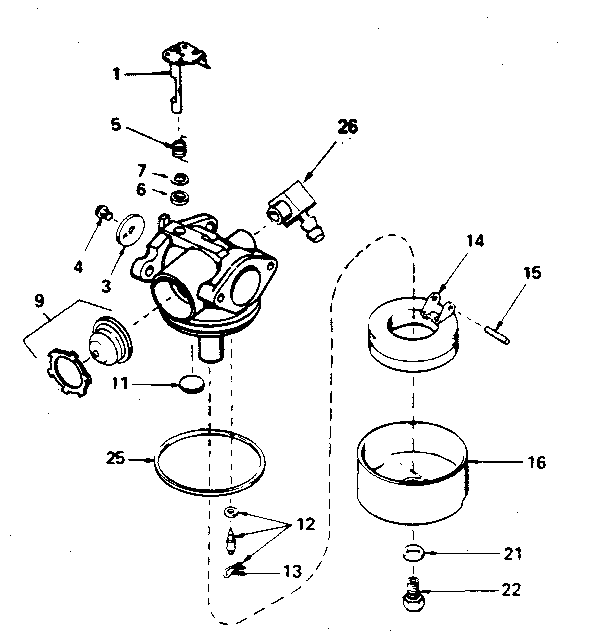 Replacement Parts Diagram and Parts List for 143394212  Craftsman Engine