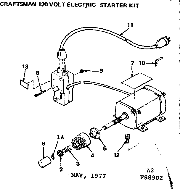 Replacement Parts Diagram and Parts List for 14388902  Craftsman Lawn Mower
