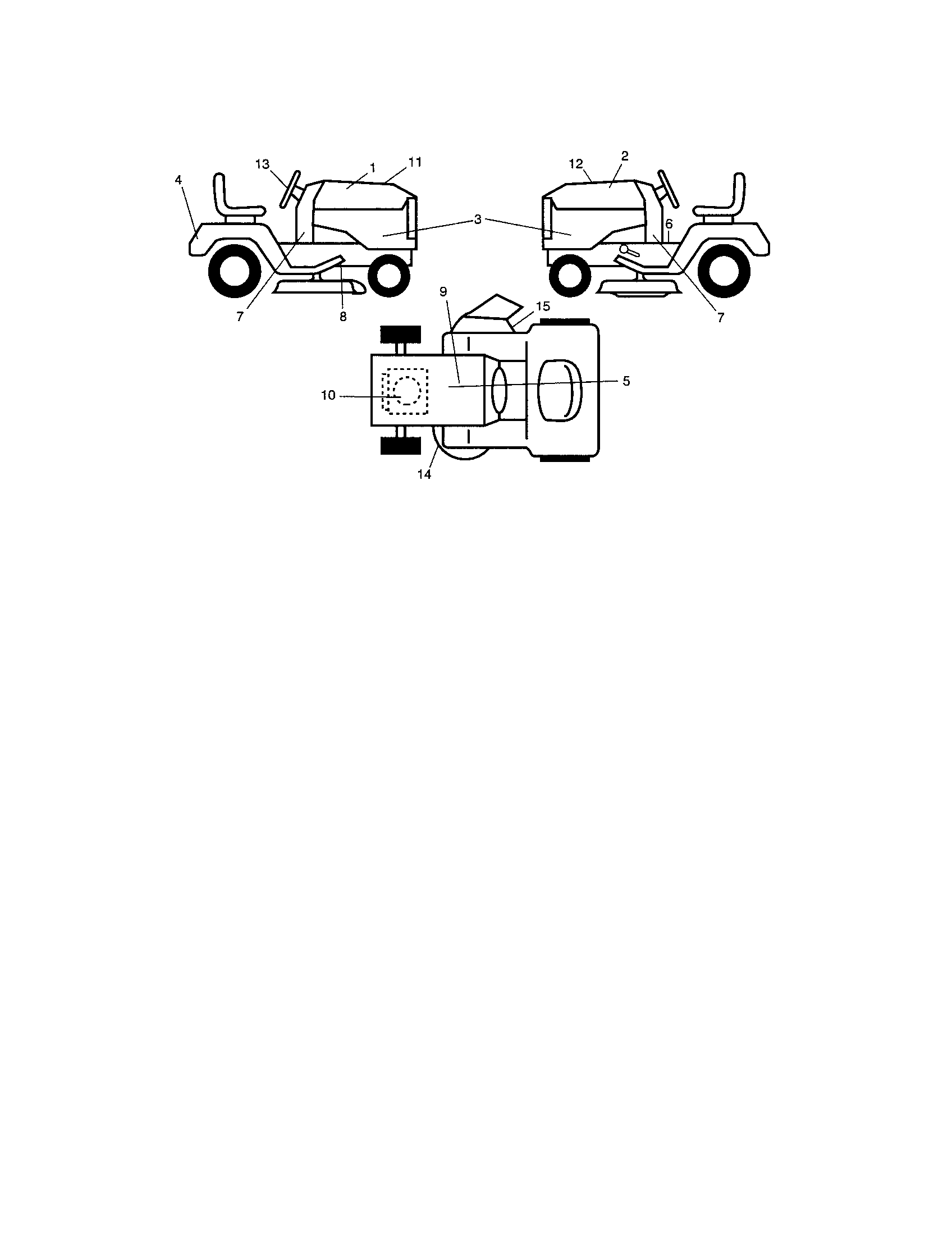 Decals Diagram and Parts List for 917287301  Craftsman Lawn Tractor