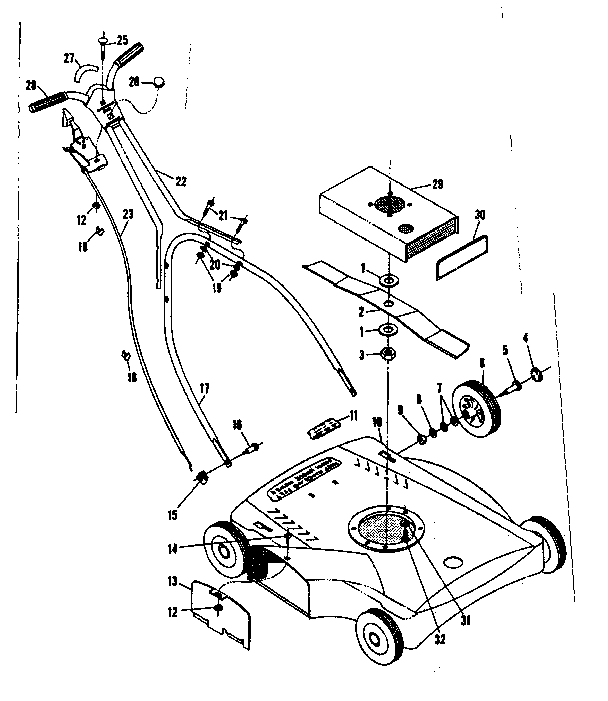Replacement Parts Diagram and Parts List for 13191141  Craftsman Lawn Mower