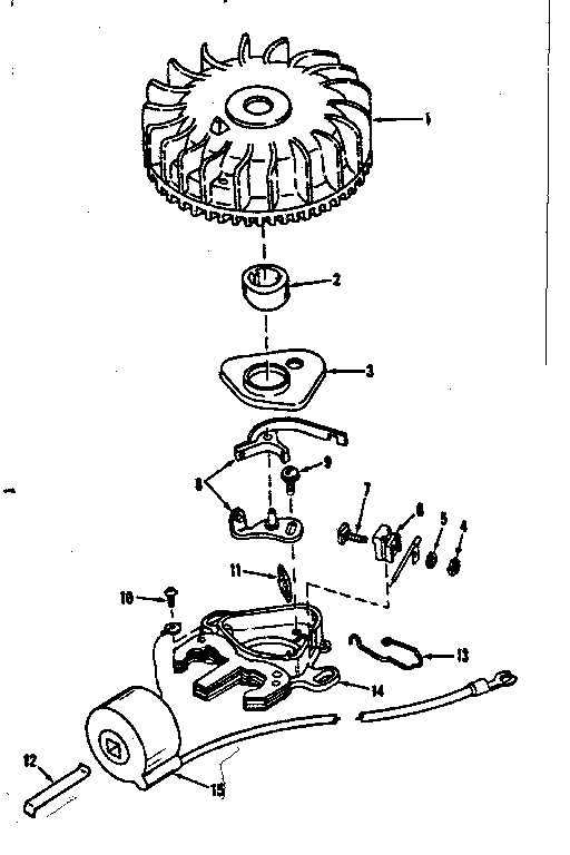 Magneto (tecumseh No.5000) Diagram and Parts List for 143102070  Craftsman Engine