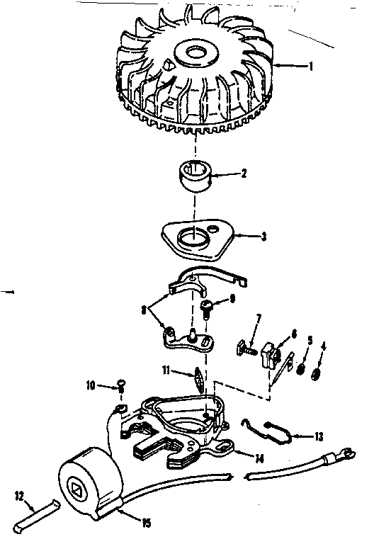Magneto (tecumseh No.5000) Diagram and Parts List for 143102111  Craftsman Engine
