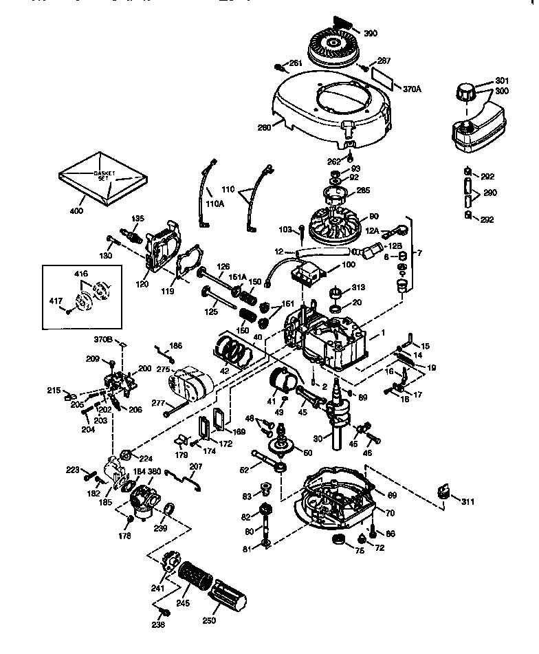 Engine (71/143) Model: 143.963506 Diagram and Parts List for 143963506  Craftsman Engine