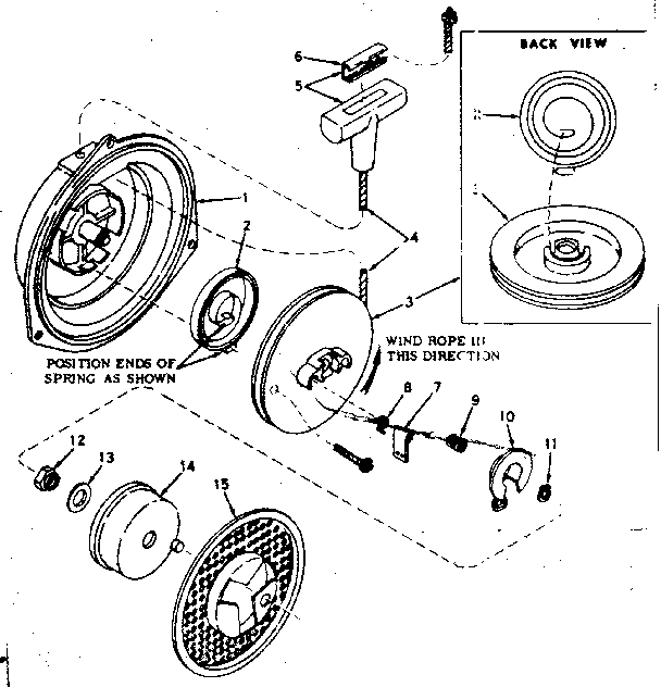 Rewind Starter 590332b For Gear Drive Saw Engine Diagram and Parts List for 91762807  Craftsman Chainsaw