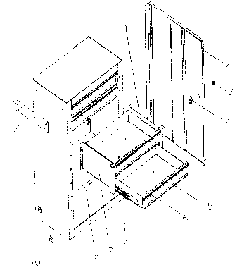 Cabinet Parts Diagram and Parts List for 706619201  Craftsman Tool Stand & Cart