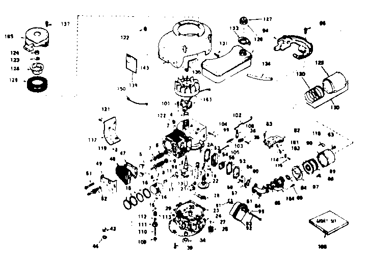 Unit Parts Diagram and Parts List for 143236172  Craftsman Engine