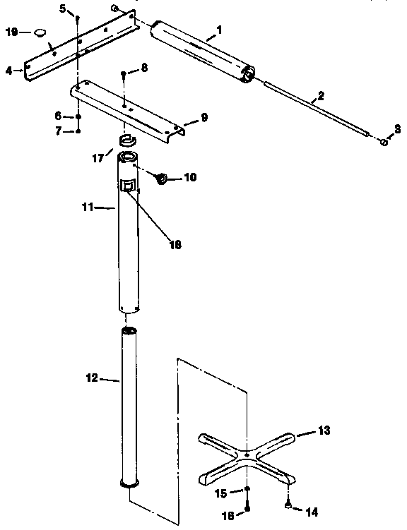 Repair Parts Diagram and Parts List for 149222650  Craftsman Tool Stand & Cart