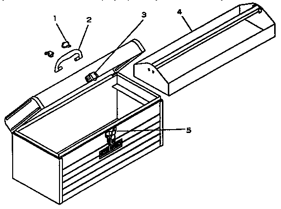 18" Handbox Diagram and Parts List for 706654090  Craftsman Tool Stand & Cart