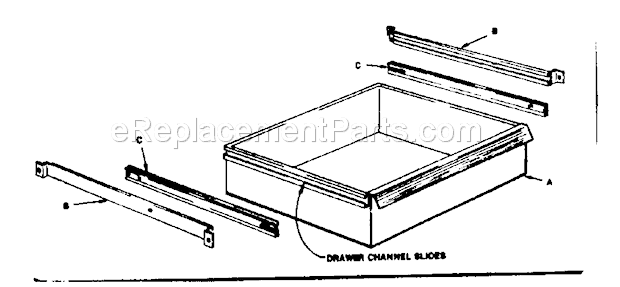 Drawer Diagram and Parts List for 70610307  Craftsman Workbench